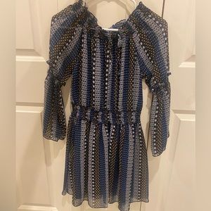 Patterned Fall Midi Long Sleeve Dress NWT Size XL (14)